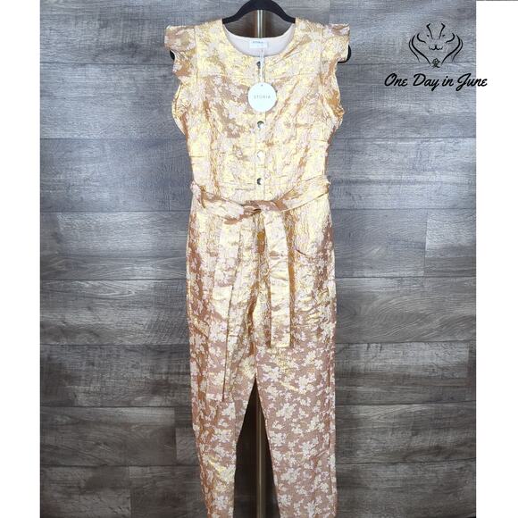 Storia Cap Sleeve Jumpsuit Size S - Picture 1 of 6